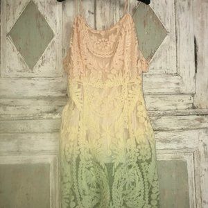 Cold shoulder cap sleeve ombre dress Size S